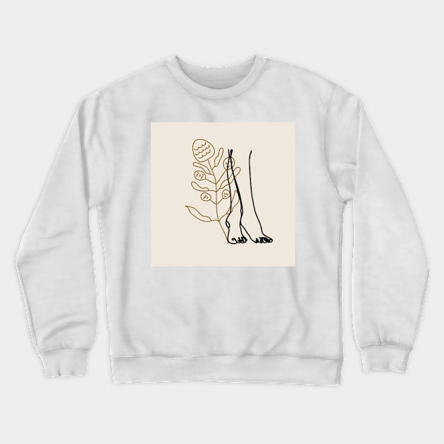 natures dance line art Crewneck Sweatshirt by NJORDUR